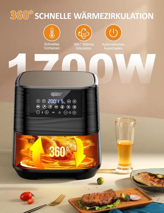 Immagine prodotto Innsky Friggitrice ad aria calda 5.5L, 1700W