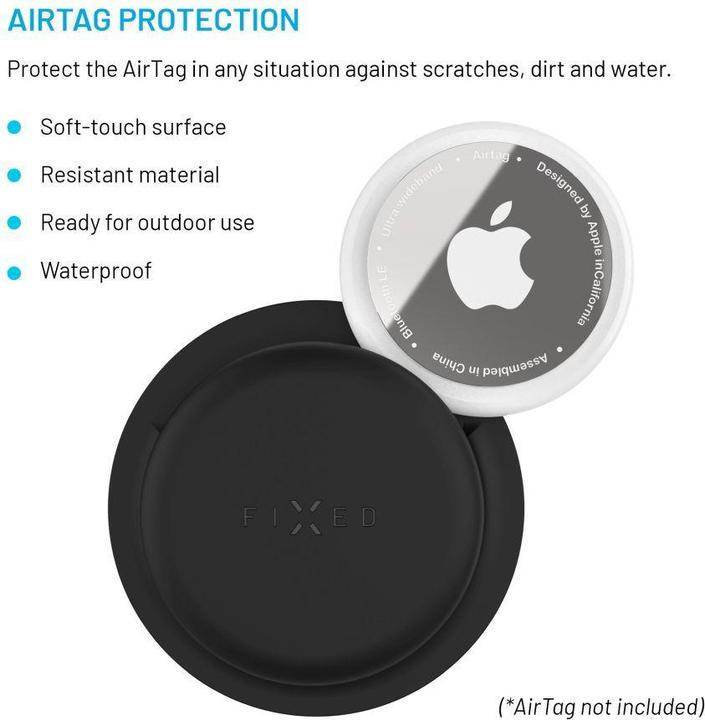 Produktbild Fixed Silicone sticker case for Apple AirTag - Black