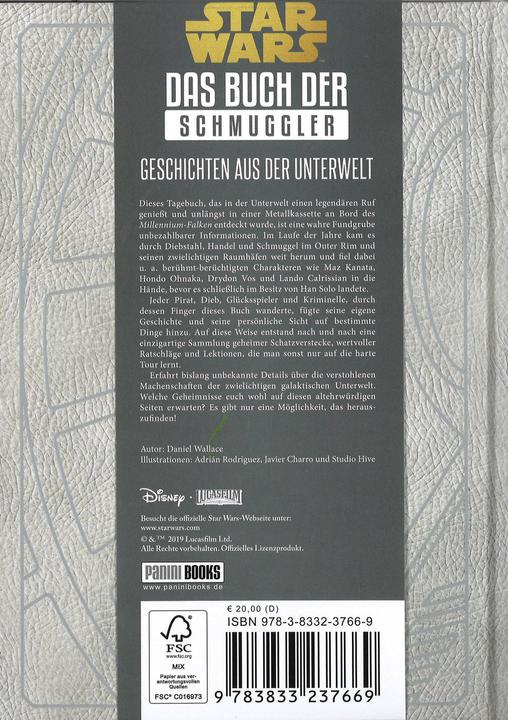 Actual product image Panini Star Wars: Das Buch der Schmuggler (German, Daniel Wallace, Andreas Kasprzak, 2019)