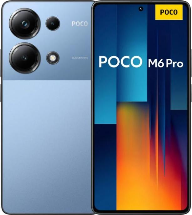Actual product image Xiaomi Poco M6 Pro (512 GB, Blue, 6.67", Hybrid Dual SIM, 64 Mpx, 4G)