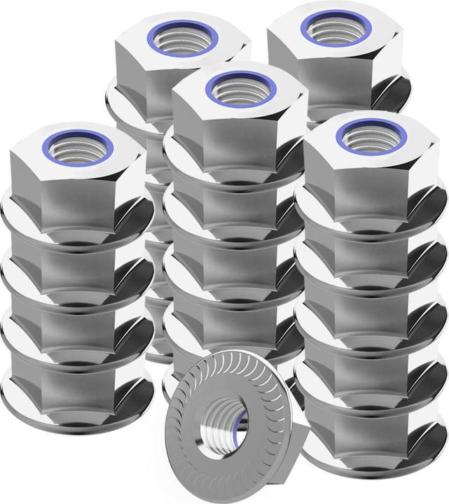 Immagine prodotto Offgridtec Dado flangiato autobloccante con denti di bloccaggio DIN6926 A2 V2A in acciaio inox 25 pz. M4 (M4, M5, M6, M8, M12, M3, M10)