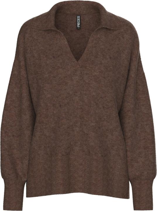 Pieces Pcmalou Ls Polo Knit Noos Bc (XL)