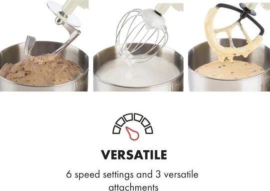 Produktbild Klarstein Bella Morena Küchenmaschine1200 Watt, 5 Liter, Creme (1200 W)
