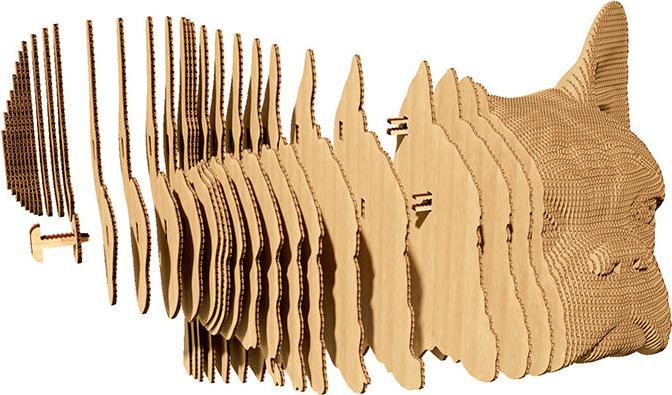 Actual product image Cartonic Bulldog - 3D cardboard model