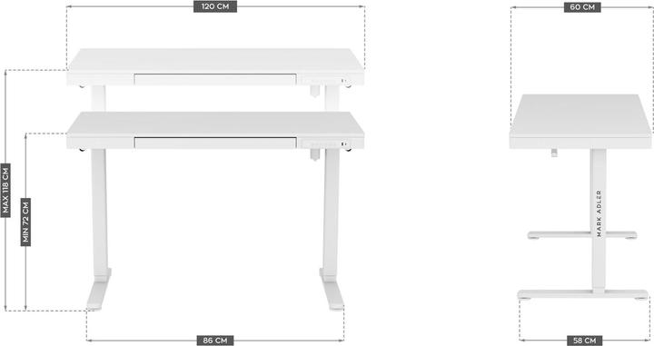Actual product image Mark Adler Biurko elektryczne MA-Leader 8.2 White