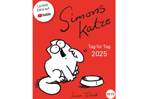 Produktbild Heye Simons Katze Tagesabreisskalender 2025 (11 x 14 cm, Deutsch)