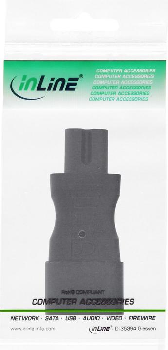 Produktbild InLine Netzadapter IEC 60320 C14 / C7 (C14, C14)