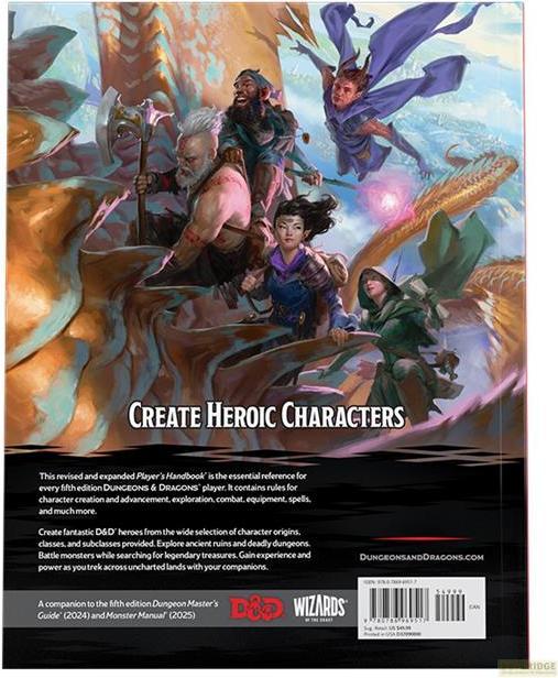 Image du produit Wizards of the Coast Livre - Jeu de rôle - Dungeons & Dragons - Manuel du joueur 2025 (Anglais)
