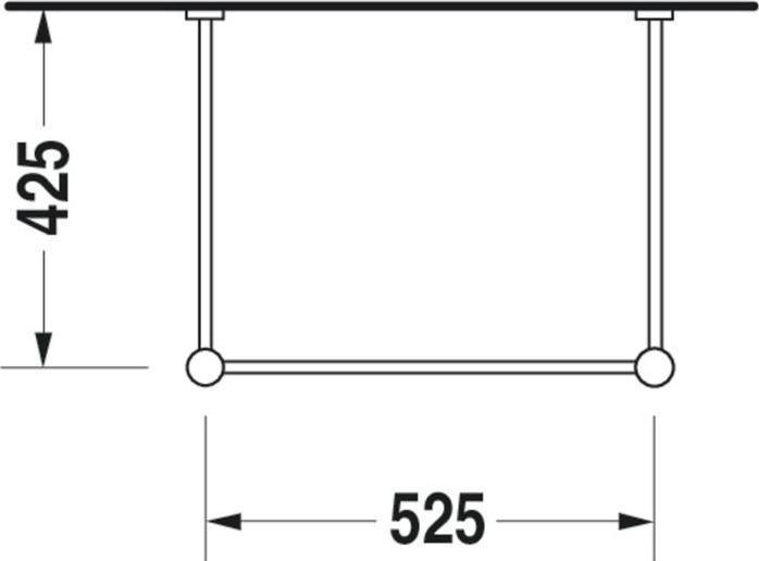 Produktbild Duravit Metallkonsole VERO höhenverst. +50mm f WT 045360/045460 (52.5 x 42.5 x 78 cm)
