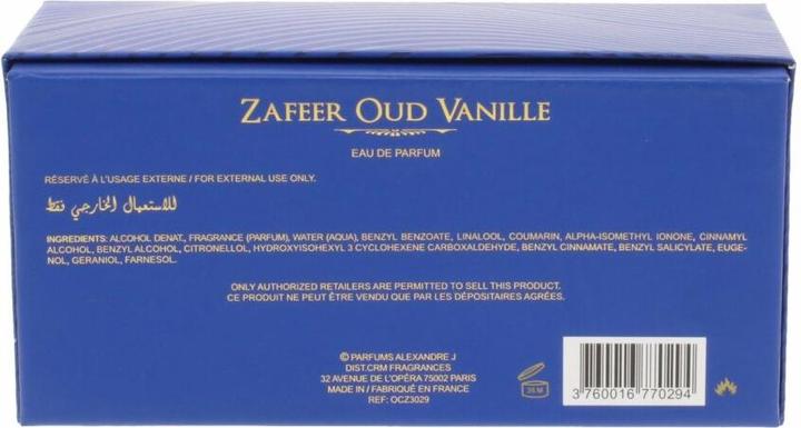 Produktbild Alexandre.J Zafeer Oud Vanille Eau De Parfum Spray (Eau de Parfum, 100 ml)