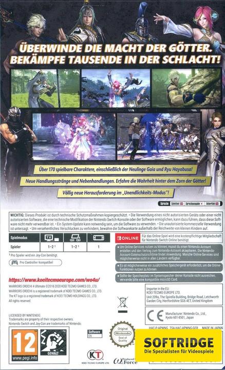 Actual product image Koei Tecmo Warriors Orochi 4 (Switch, EN)