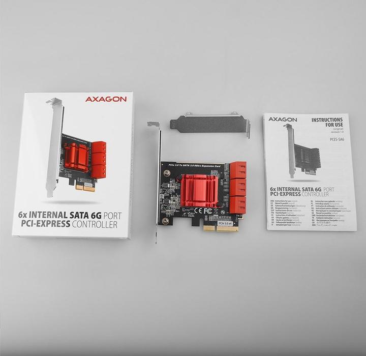 Produktbild Axagon PCES-SA6 interface cards/adapter Internal SATA