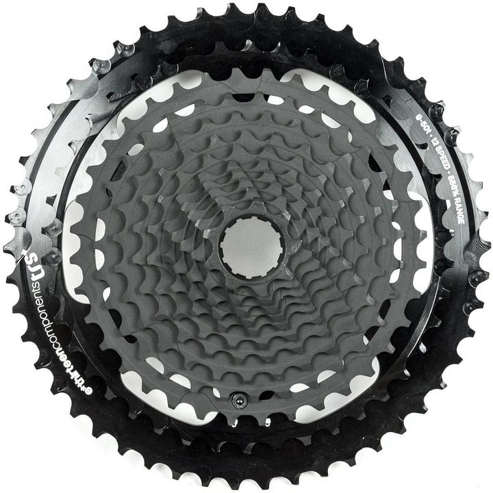e*13 Cassetta bici Helix Plus 9-50T, 12Velocità, Nero (12-velocità, 9-50)