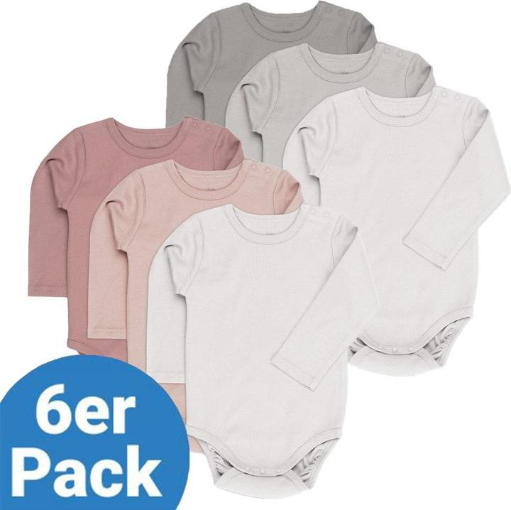 Image du produit La Loona LaLoona Body bébé manches longues Body manches longues 6pcs - Beige Gris - (80)