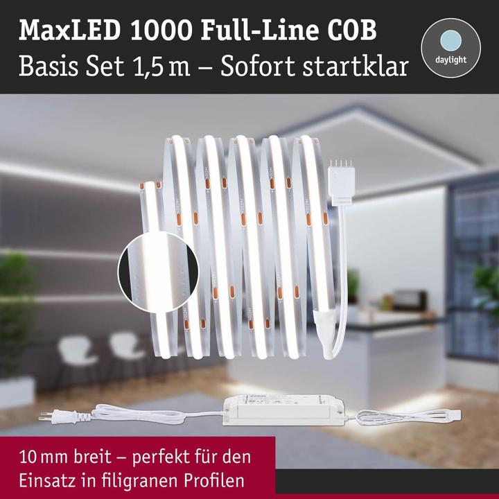 Immagine prodotto Paulmann MaxLED 1000 Set di strisce COB a linea intera (Luce del giorno, 150 cm, Interno)