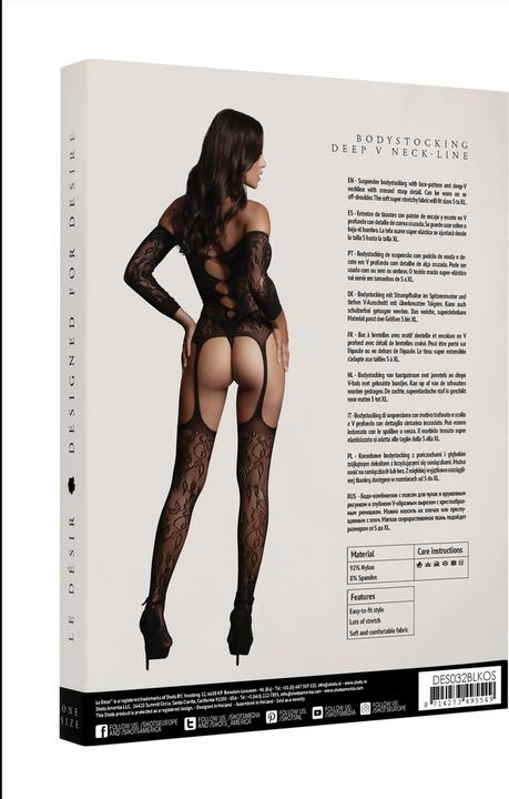 Image du produit Le Désir Bodystocking Criss Cross Neck (Taille unique)