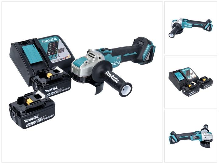 Produktbild Makita DGA 521 RGX1 Akku Winkelschleifer 18 V 125 mm X-LOCK Brushless + 2x Akku 6,0 Ah + LadegerÃ¤t (125 mm)