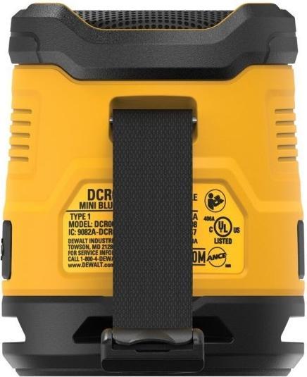 Actual product image DeWalt Portable construction speaker 5W, Bluetooth (DCR009-XJ) IP67 (16 h, Electrical connection)