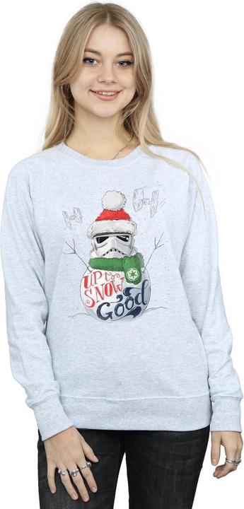 Actual product image Star Wars Womens/Ladies Stormtrooper Up To Snow Good Sweatshirt (S)