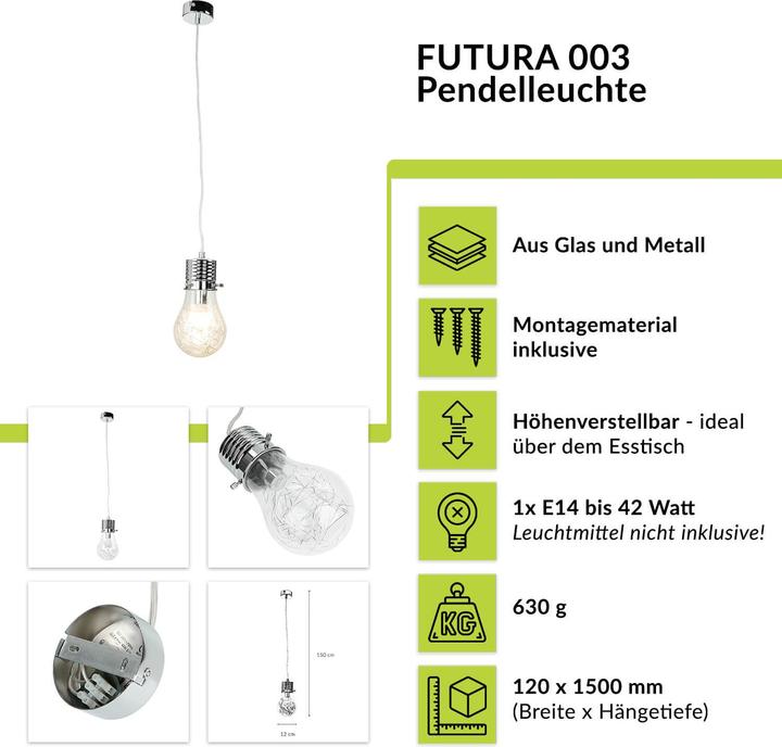 Immagine prodotto Wofi Lampada a sospensione Futura (E14)
