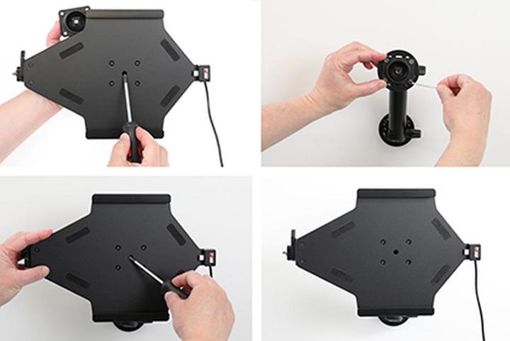 Actual product image Brodit Holder active Galaxy Tab A9+ USB lockable