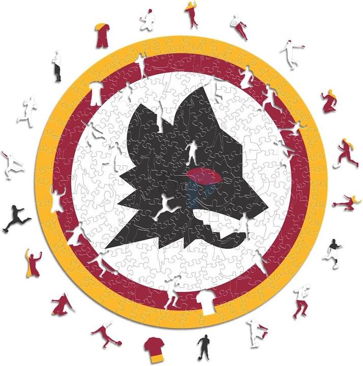 Actual product image Iconic AS Roma - Lupetto Logo - Wooden Puzzle Size S (150 pieces) (150 pieces)