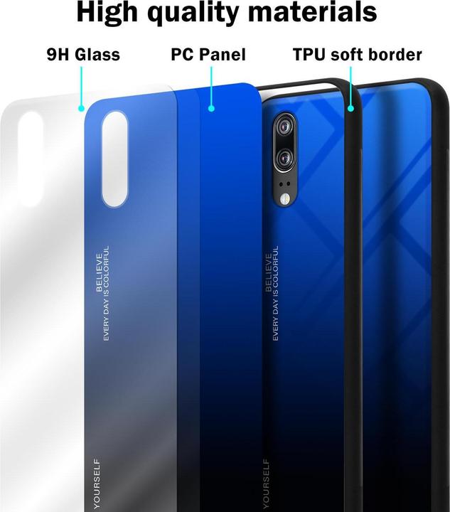 Actual product image Cadorabo TPU 2 colors glass cover (Cubot P20)