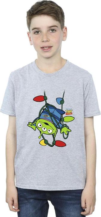 Actual product image Disney Boys Toy Story Christmas Lights Aliens T-Shirt (128)