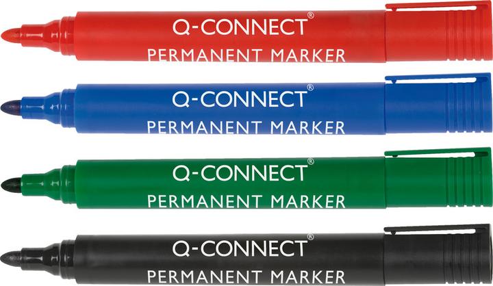 Produktbild Q-Connect Permanent Marker mit Rundspitze (Mehrfarbig, 2 mm, 1 x)