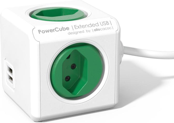 Allocacoc PowerCube (4 x, Typ 13, USB-A, 1.50 m)