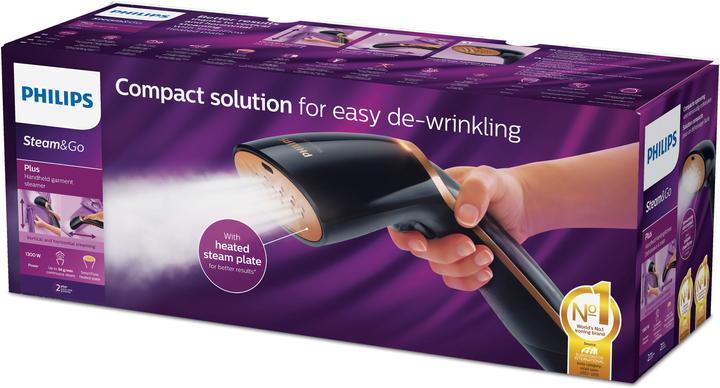 Produktbild Philips Steam&Go Plus GC365/80 - Kledingstomer - Zwart (1300 W, 24 g/min)