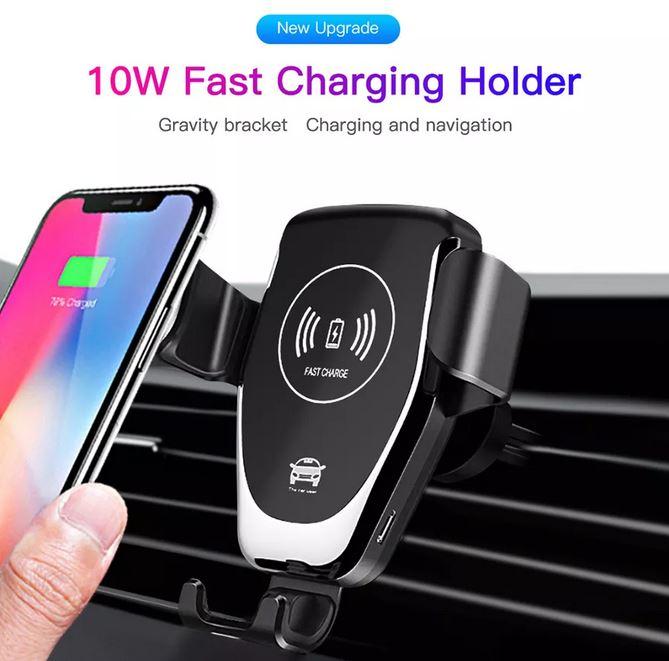 Produktbild PhoneLook Wireless Smartphone Halterung Car Mount 10W Qi Universal Halterung Klammer- & Kleb Aufsatz