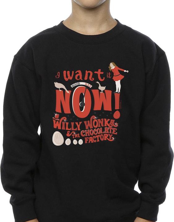 Produktbild Willy Wonka & the Chocolate Factory Verruca Salt I Want It Now Sweatshirt Jungen (128)