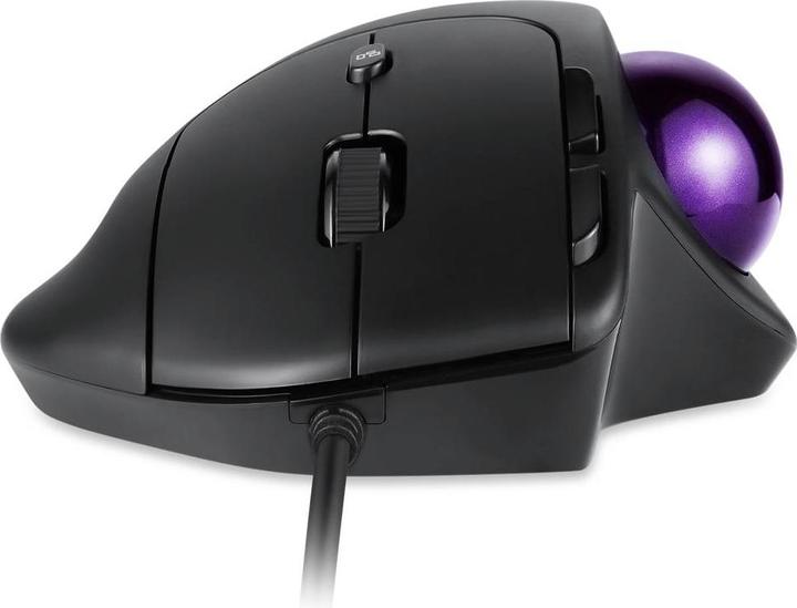 Actual product image Perixx PERIMICE-520, wired ergonomic trackball mouse, adjustable angle, 2 DPI level, black (Cable)
