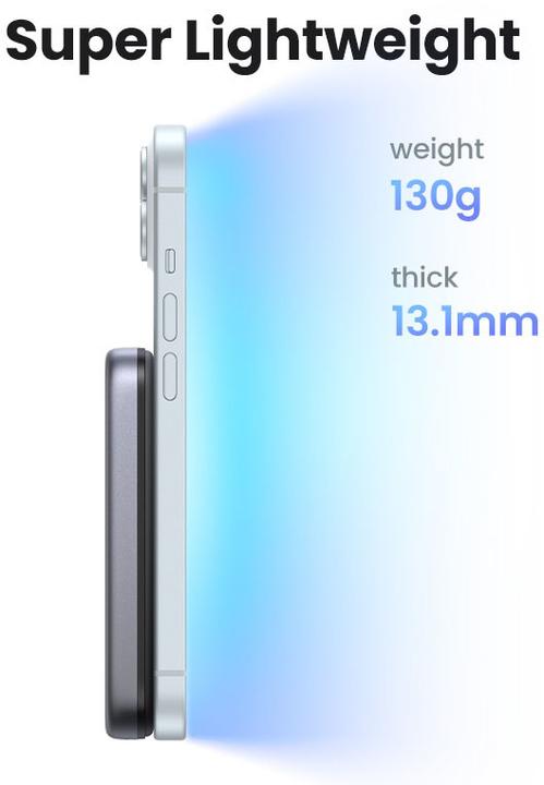 Produktbild Ugreen 10000mah Magnetic Wireless Power Bank Space Grey Powerbank - Gr - 10000 mAh (10000 mAh, 20 W, 20 Wh)