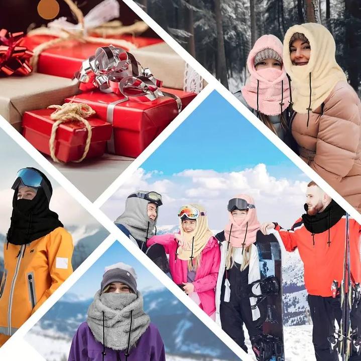 Actual product image Dema Fluffy face protection ski mask balaclava black