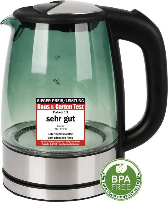 Produktbild Emerio Wasserkocher 1,7 l schnurlos Design (1.70 l)