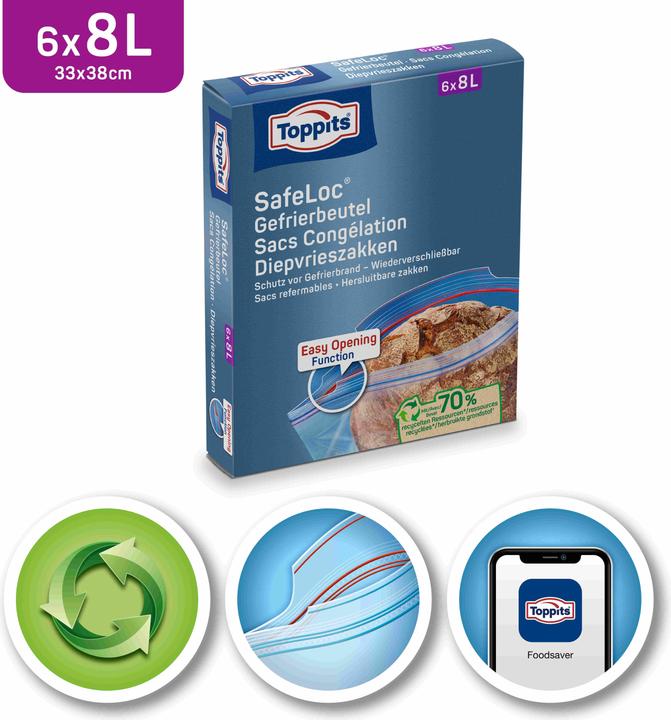 Produktbild Toppits Doppelverschluss Gefrierbeutel (6 x)
