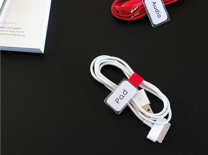 Actual product image Label-the-cable small velcro binder with label (Velcro cable ties, 90 mm, 10 pcs.)
