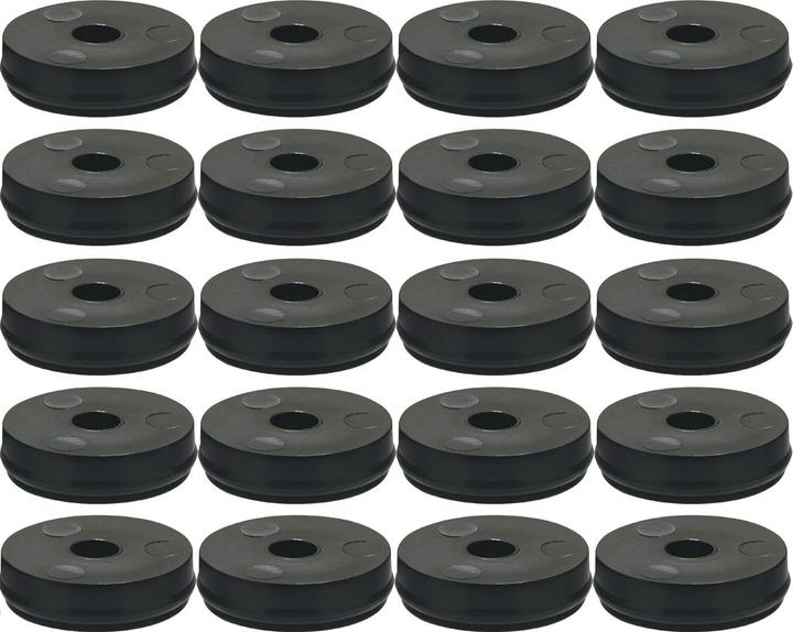 Produktbild Wagner System QuickClick Möbelgleiter Basic zum Anschrauben ø 25mm H 7mm schwarz 20 Stk (20 Stück)