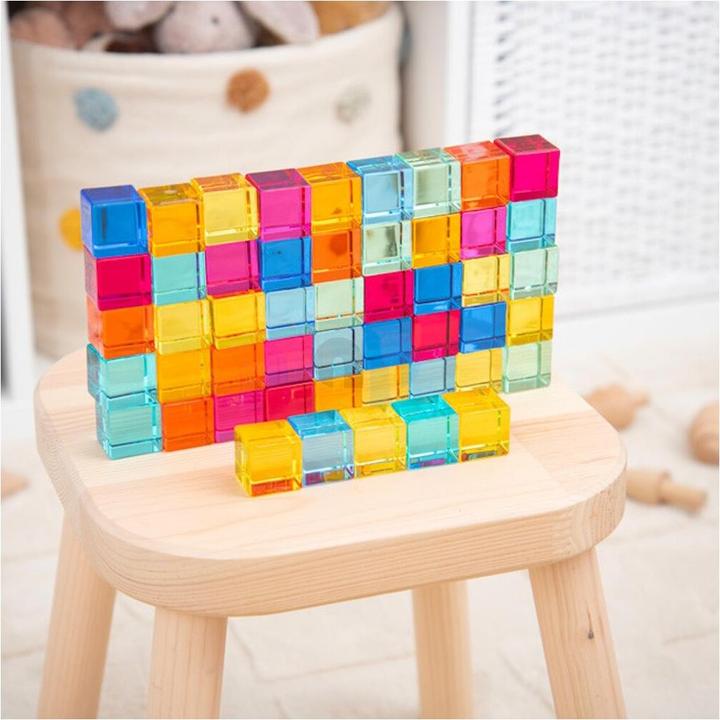 Actual product image TickiT 50 colored and transparent acrylic cubes