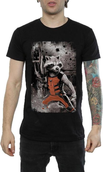 Immagine prodotto Guardians of the Galaxy Maglietta da uomo in cotone Standing Rocket Raccoon (M)