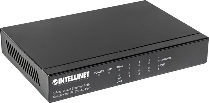Actual product image Intellinet Gigabit Ethernet Power Over Ethernet Support Network Switch (5 Ports)