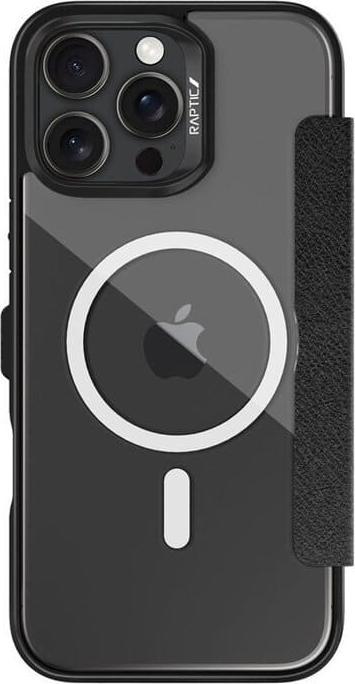 Actual product image Raptic iPhone 16 - Urban Folio schwarz - Outdoor Flip Etui mit Magsafe funktion (Apple iPhone 16)