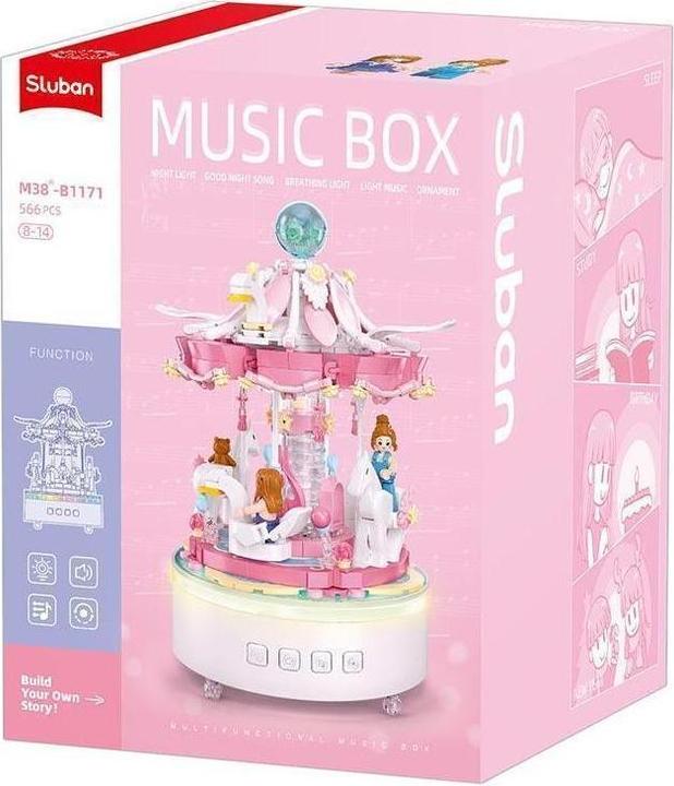 Actual product image Sluban SL96031 - Music box carousel (566 pieces)
