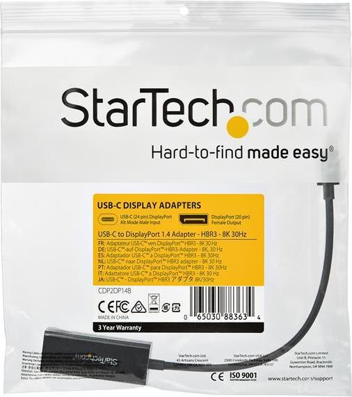 Image du produit StarTech USB type C vers (DP, 15 cm)
