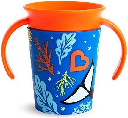Actual product image Munchkin tutorial cup with handles, orca, miracle 360 Wildlove, 6 months +, 177 ml, 05177502