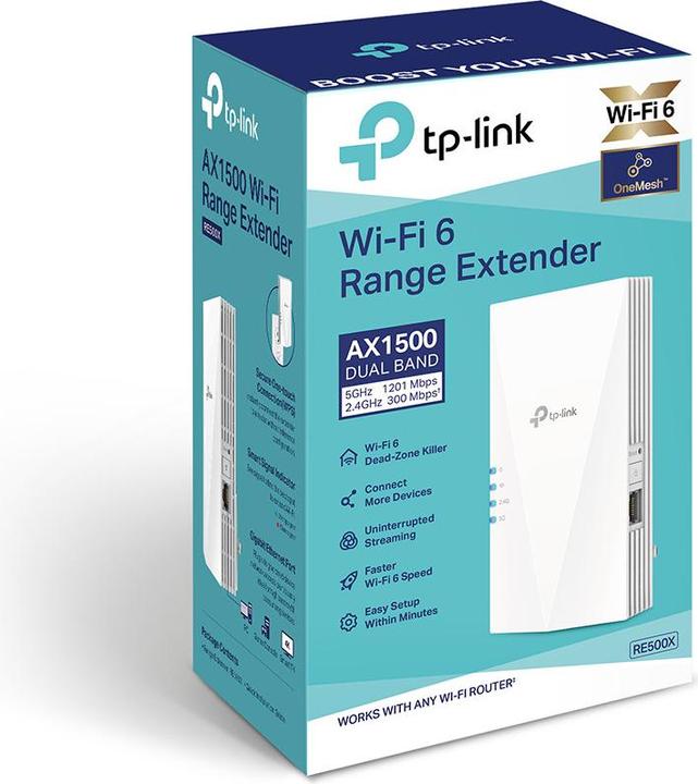 Actual product image TP-Link RE500X (1200 Mbit/s, 300 Mbit/s)