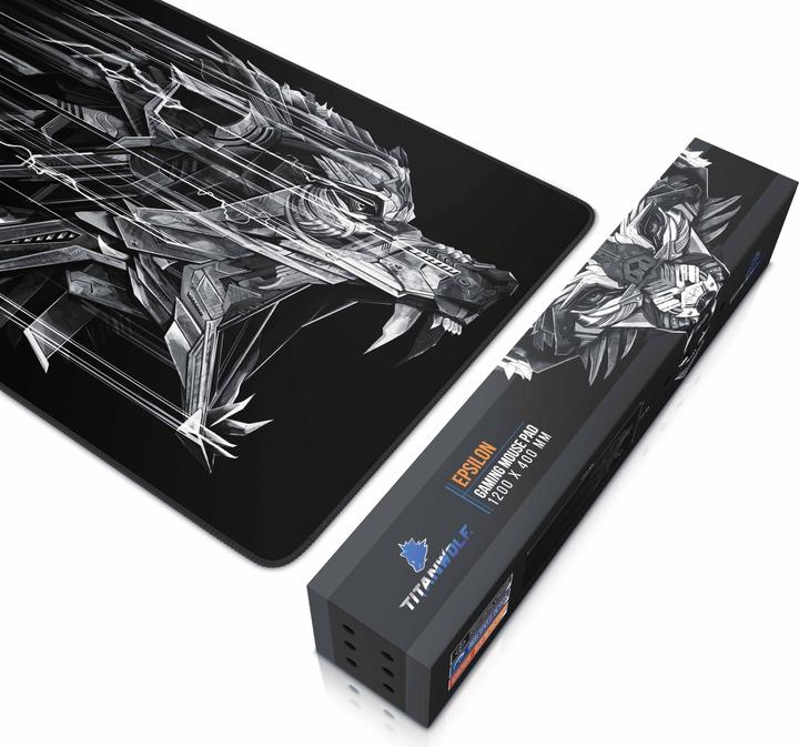 Image du produit Titanwolf Tapis de souris de jeu, Tapis de souris XXXL Speed 1200 x 400 mm, Vitesse & Précision, Epsilon (3XL)