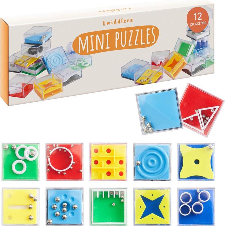 Image du produit The twiddlers 12 Mini jeux de cubes labyrinthes, jeux d'esprit, jouets de fête